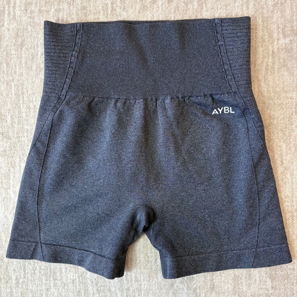 AYBL Women's High-Waist Black Athletic Shorts